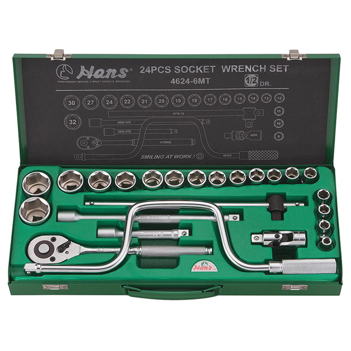 مجموعه 24 عددی آچار بکس هنس مدل 4624 -6MT