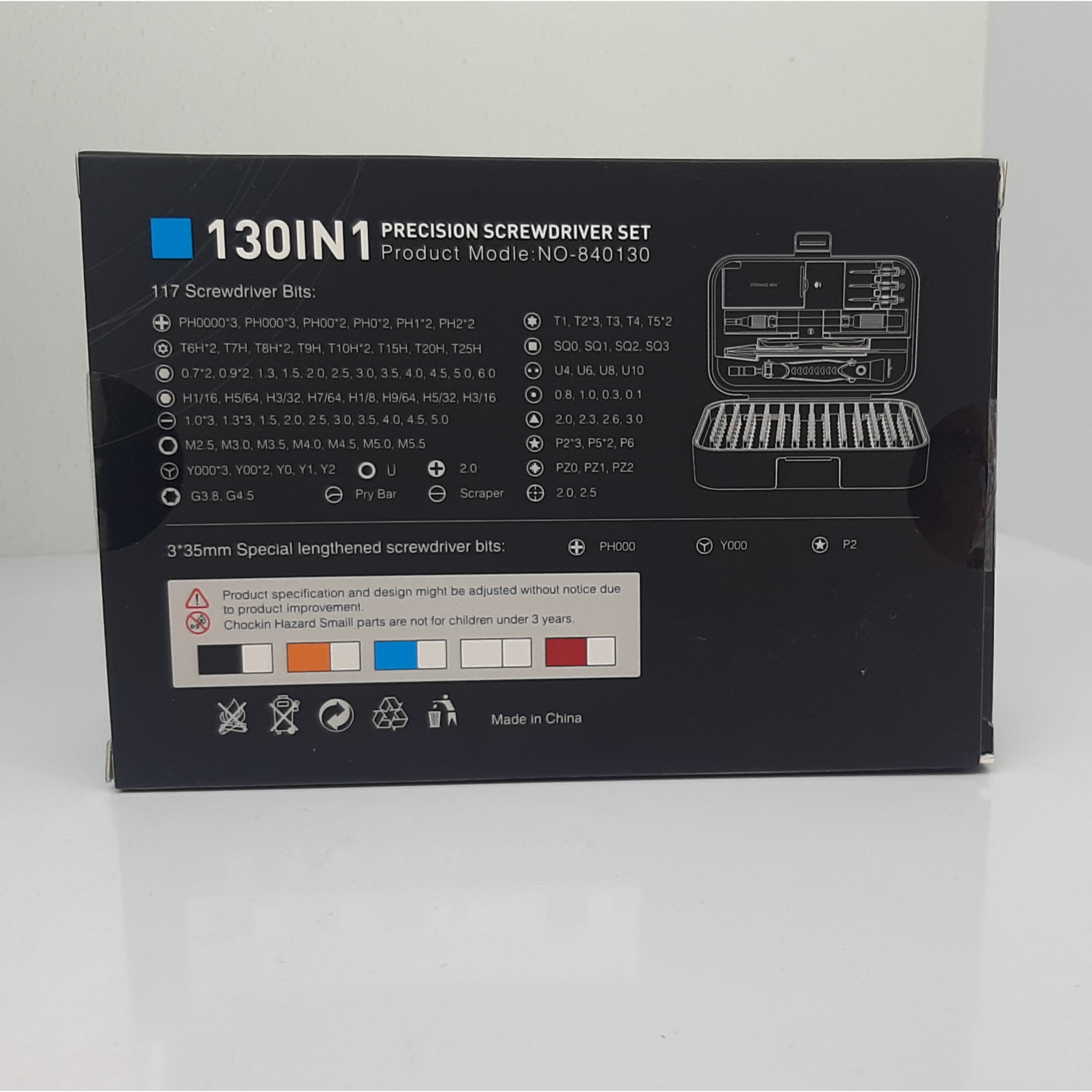 پیچ گوشتی مدل NO-840130 بسته 130 عددی