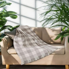 شال مبل برق لامع مدل حریر سایز 140*130 سانتی متر