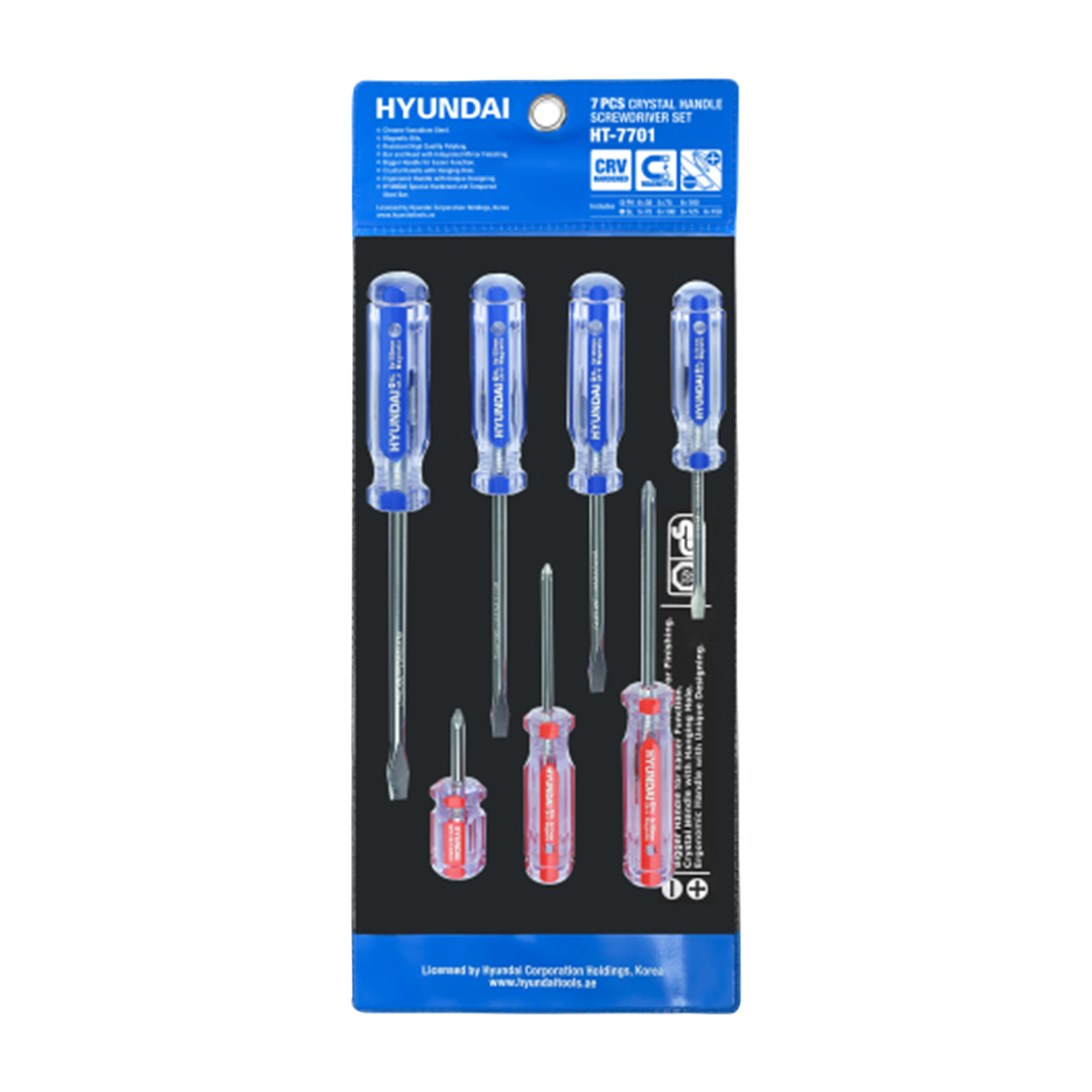 پیچ گوشتی هیوندای مدل HT-7701 بسته 7 عددی