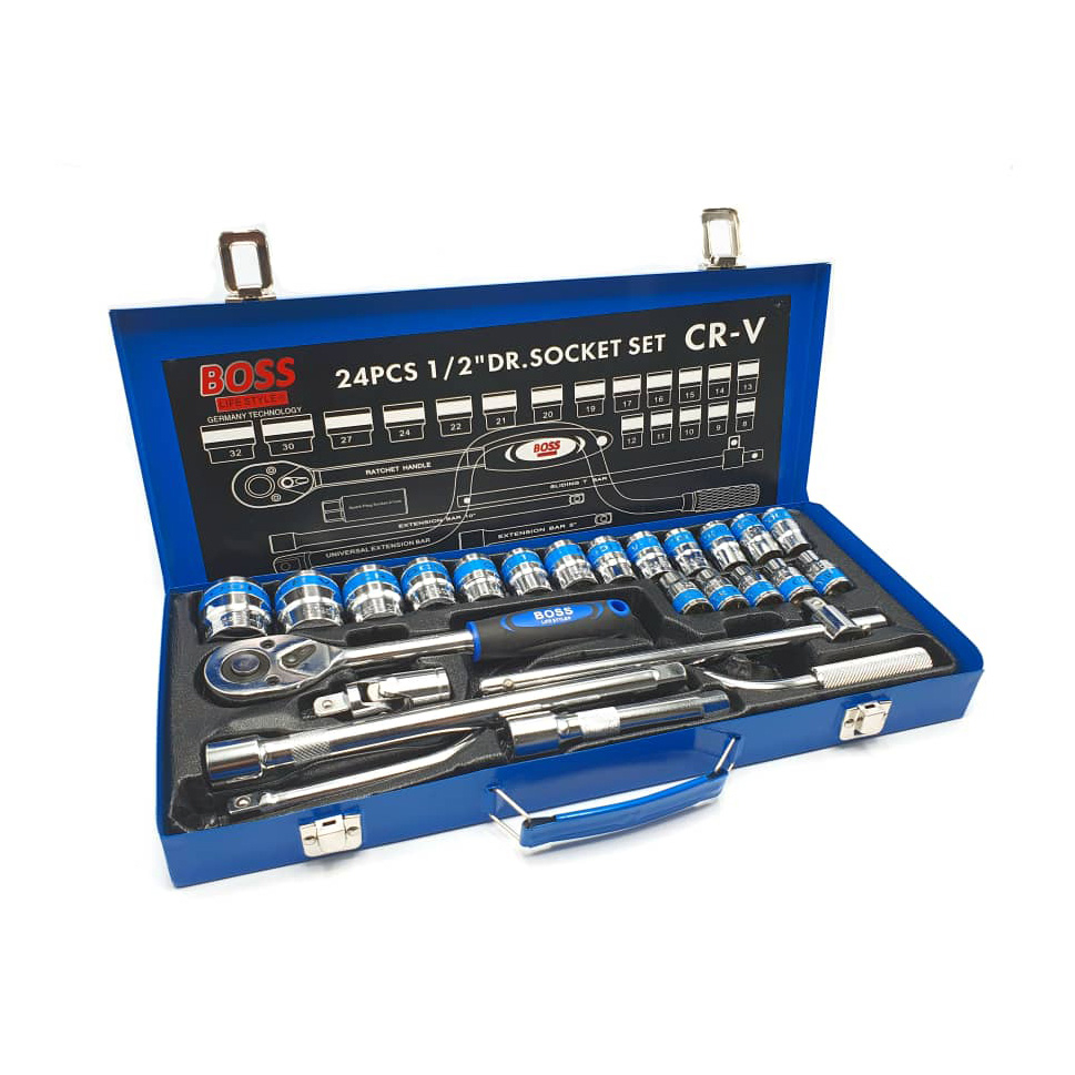 آچار بکس جغجغه ای باس مدل GERMANOLPC مجموعه 24 عددی