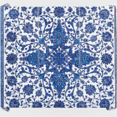 رومیزی مدل مخمل فیروزه me003