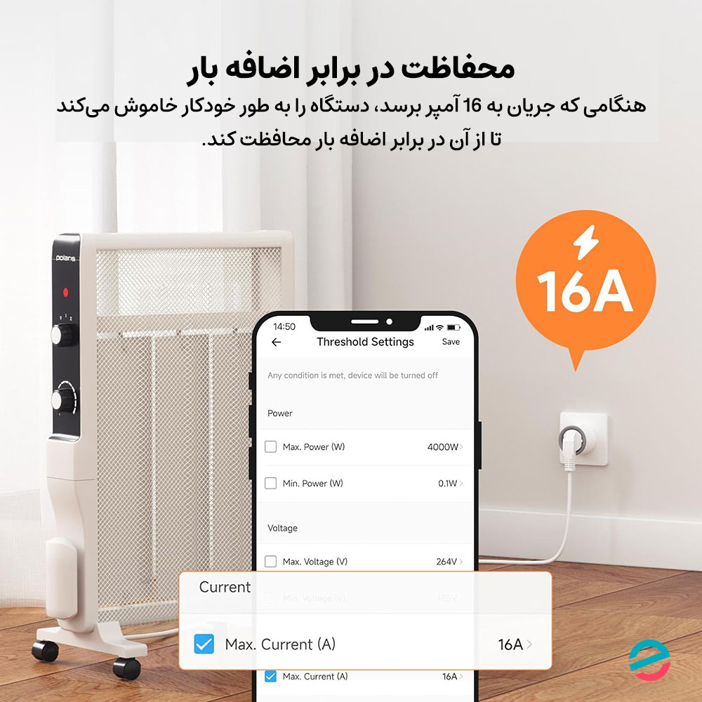 پریز برق هوشمند سونوف مدل S60TPF