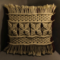 کاور کوسن مدل مکرومه بافی سایز 30* 35 سانتی متر