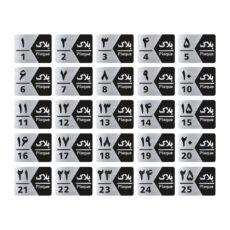 تابلو راهنما طرح شماره پلاک مدل GNS1725 مجموعه 25 عددی