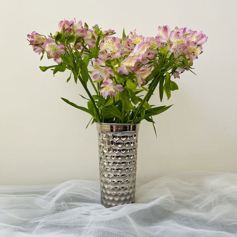 گلدان مس مدل سه بعدی شش ضلعی کد ZH394.1