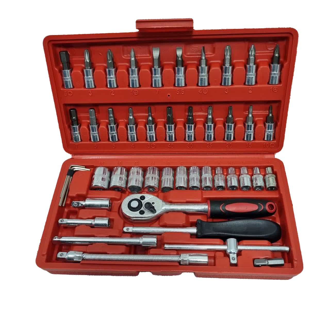 مجموعه 46 عددی آچار بکس پرو باس مدل 1/4