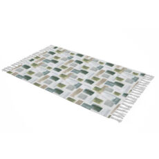 شال مبل طرح باران مستطیلی کدQ2SH1064 سایز 98×180 سانتی متر