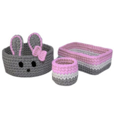 سبد قلاب بافی تریکو کد 6 مجموعه 3 عددی