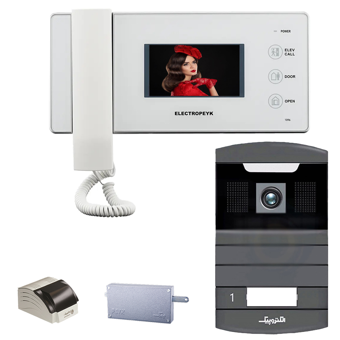 دربازکن تصویری الکتروپیک مدل FD/598/1/1096/White یک واحدی