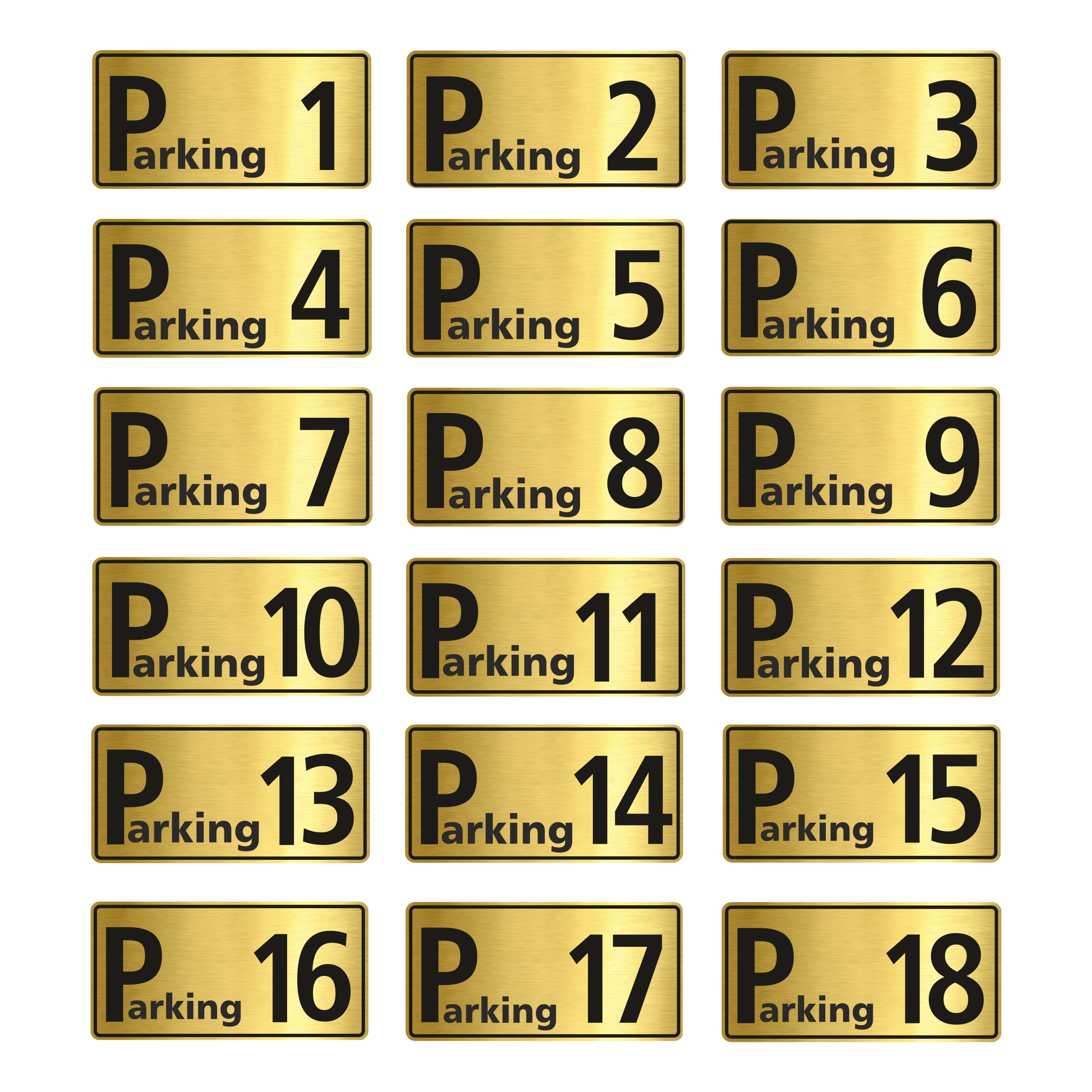 تابلو راهنما طرح پارکینگ مدل GNG618 مجموعه 18 عددی