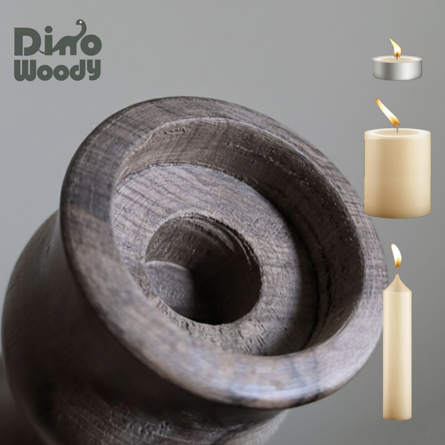 شمعدان چوبی مدل میترا مجموعه 3 عددی