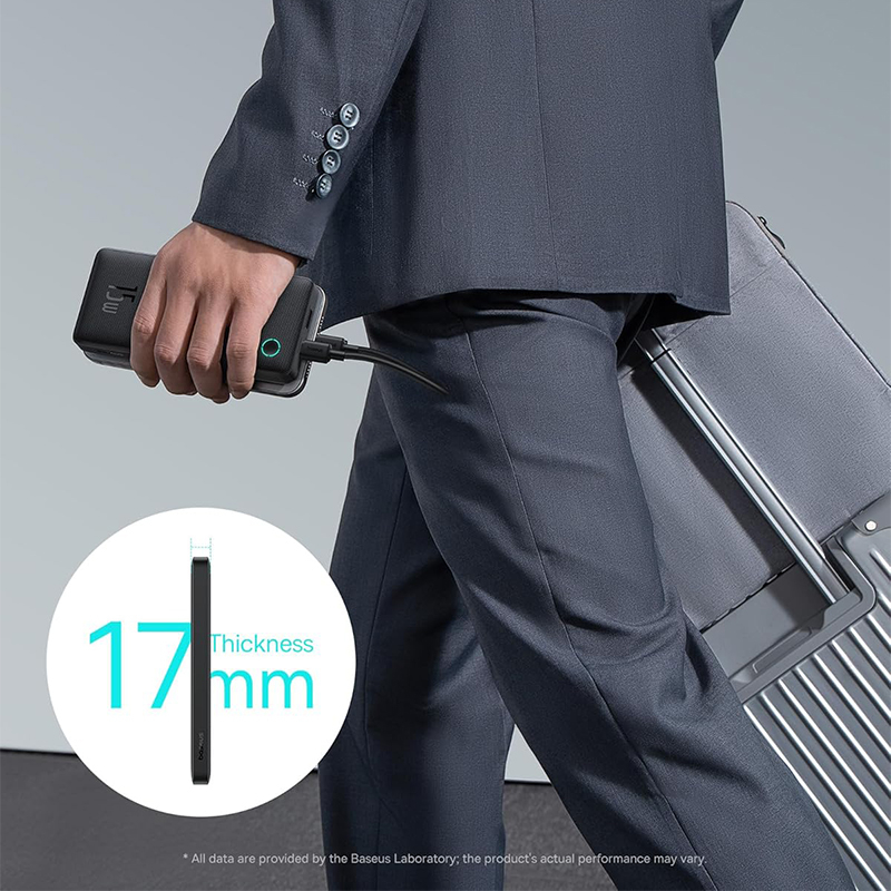 پاوربانک باسئوس 15 وات مدل Airpow Lite PPAP-10A Cosmic ظرفیت 10000 میلی آمپر ساعت