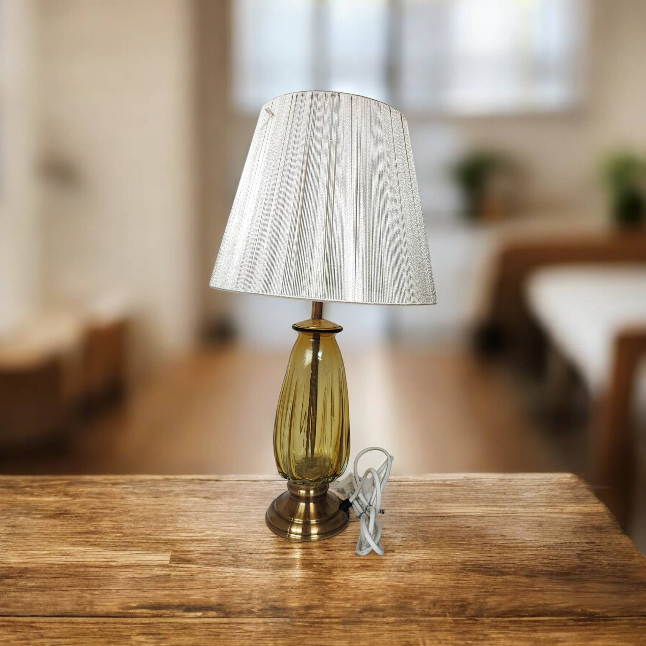 آباژور شیشه ای مدل مکرومه کد 02