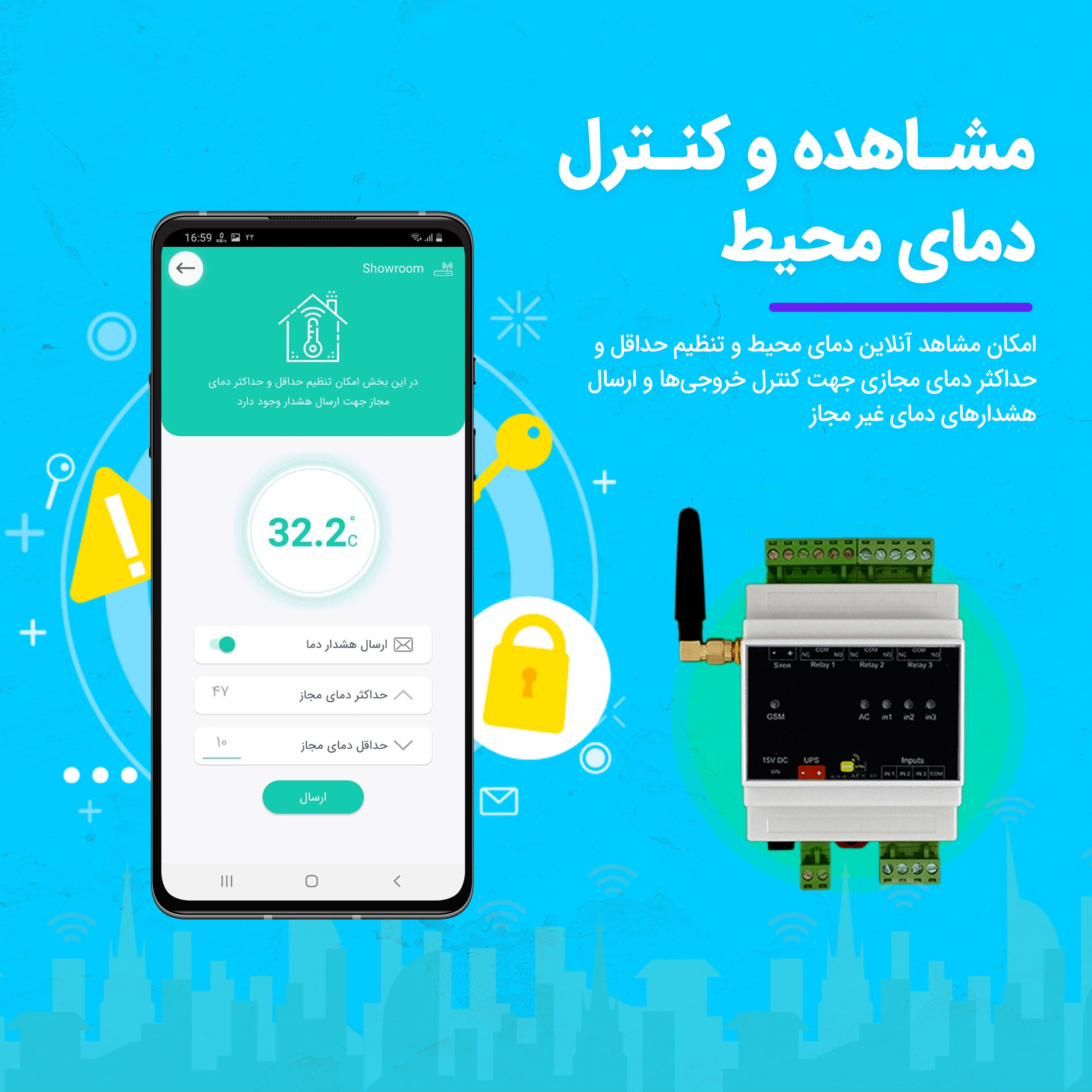سیستم دزدگیر سیم کارتی مدل IoMax-3R