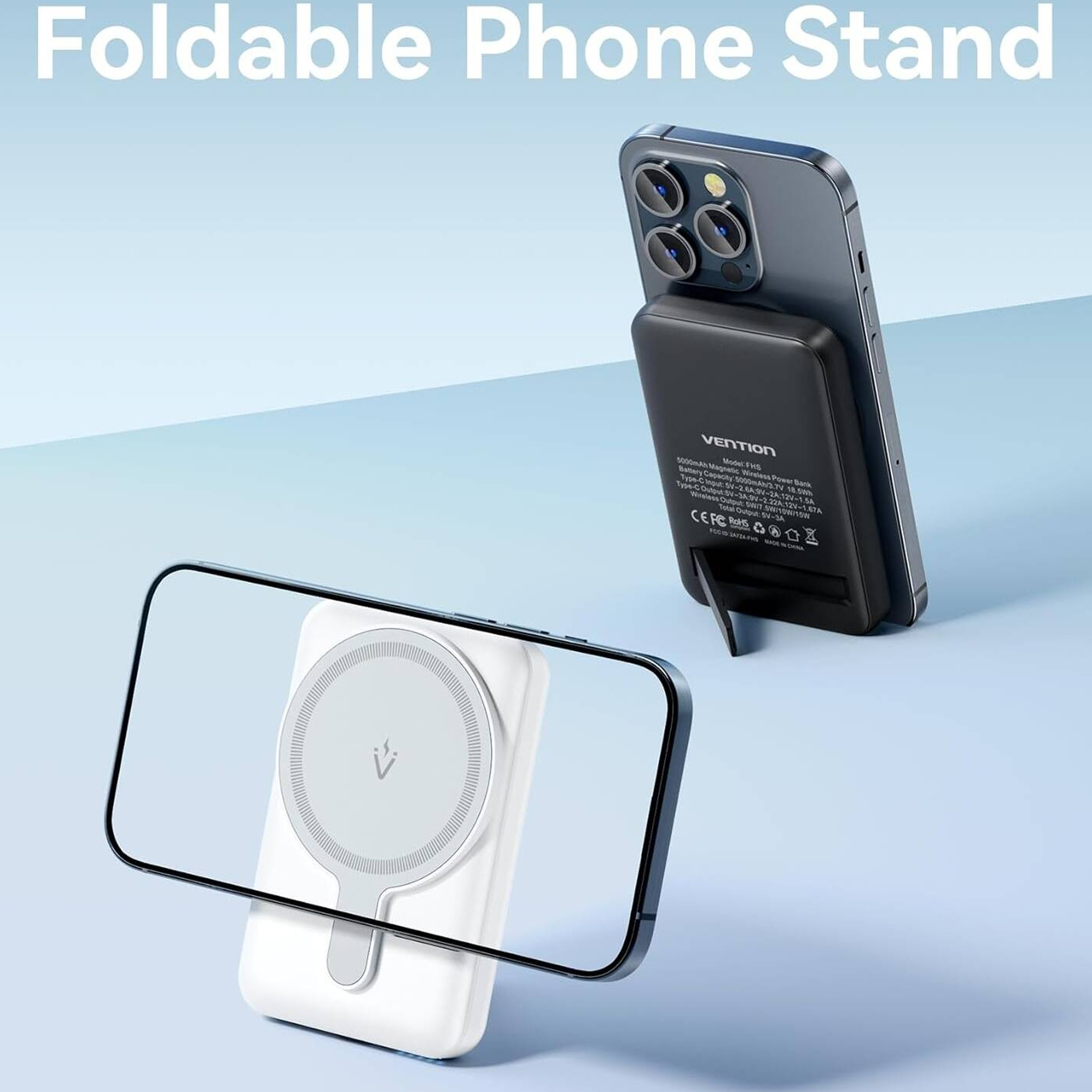 پاوربانک مگ سیف 20 وات ونشن مدل FHSB0 ظرفیت 5000 میلی آمپر ساعت