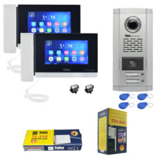 مجموعه دربازکن تصویری کارتی تابا مدل 1070PRO-1860CR دو واحدی به همراه محافظ ولتاژ مانیتور