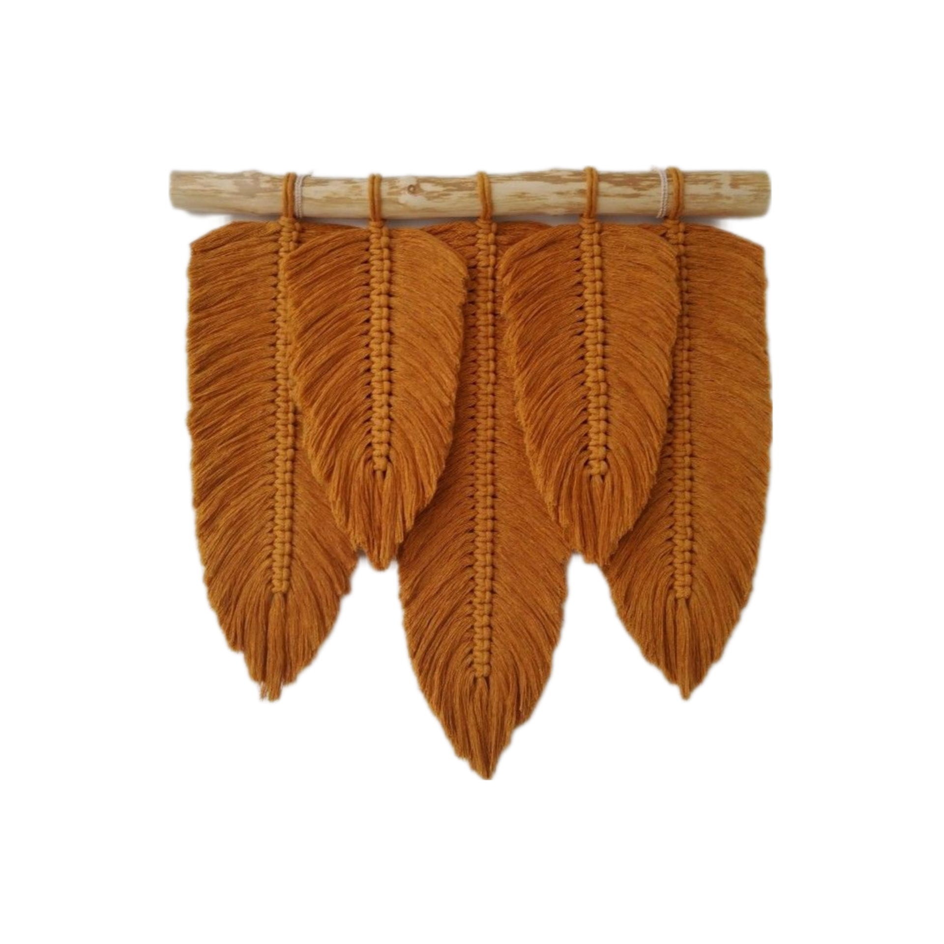 اویز بافتنی مدل برگ مکرومه