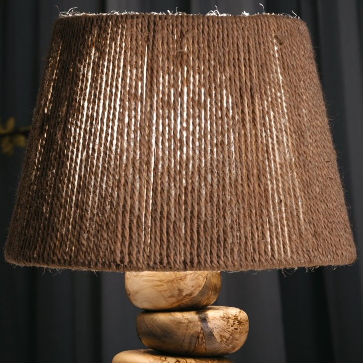 آباژور رومیزی چوبی  طرح سنگ کد Mc50