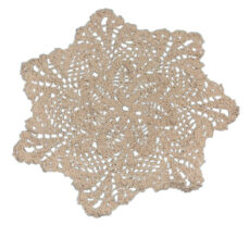 رومیزی قلاب بافی طرح گل 7 گلبرگی a02