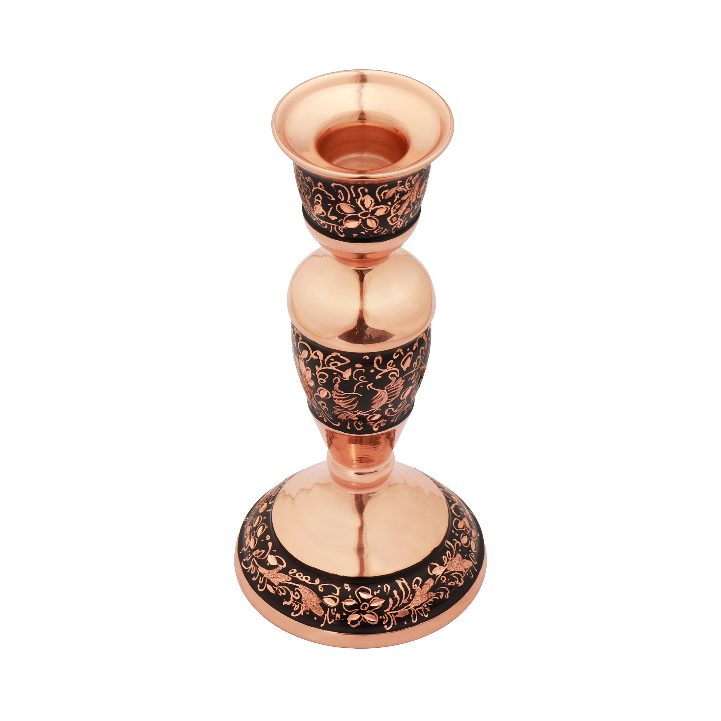 شمعدان مسی مدل الماس تراش کد 1