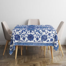 رومیزی مدل مخمل فیروزه me003