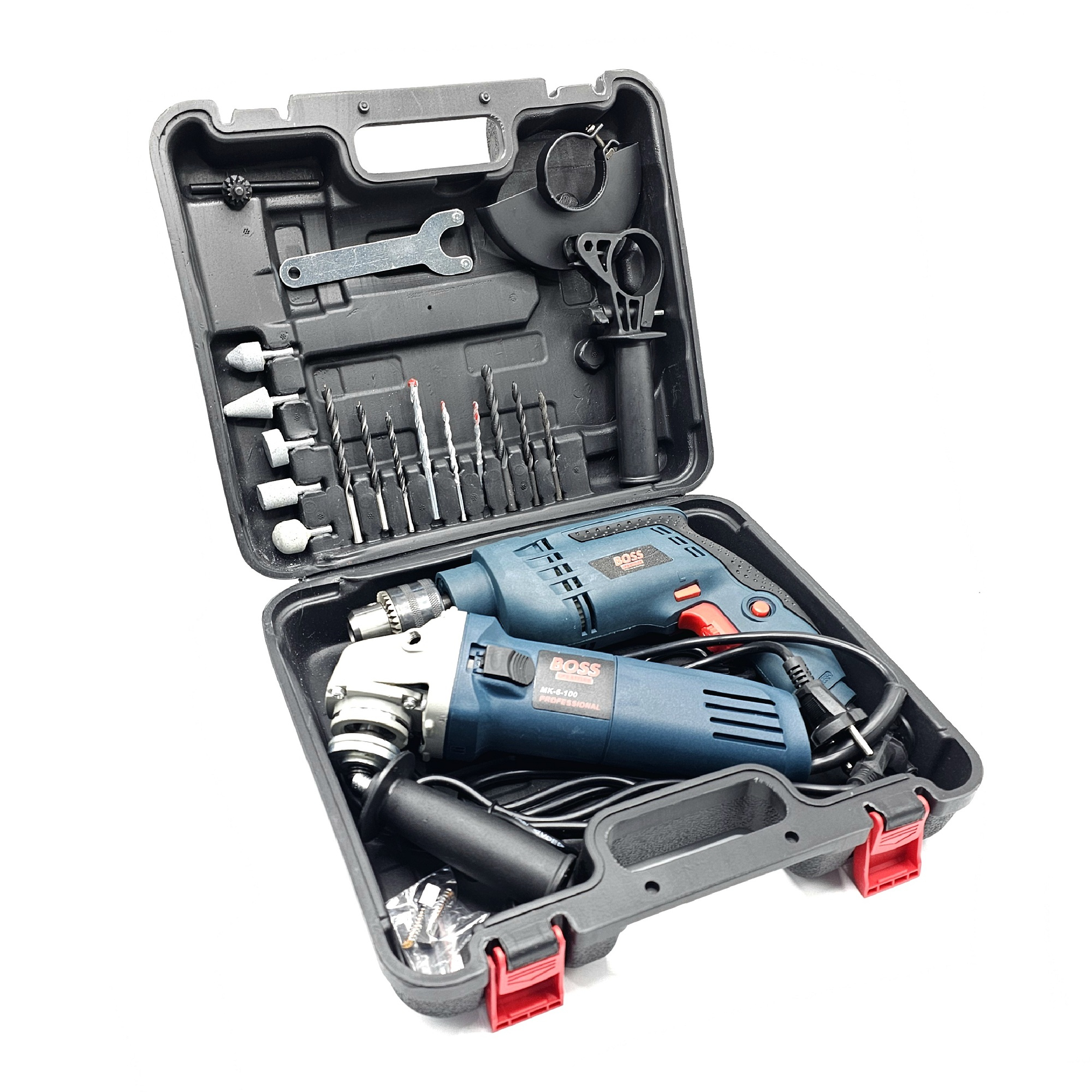 مجموعه 2 عددی دریل و مینی فرز صنعتی باس مدل LIFE_STYLE