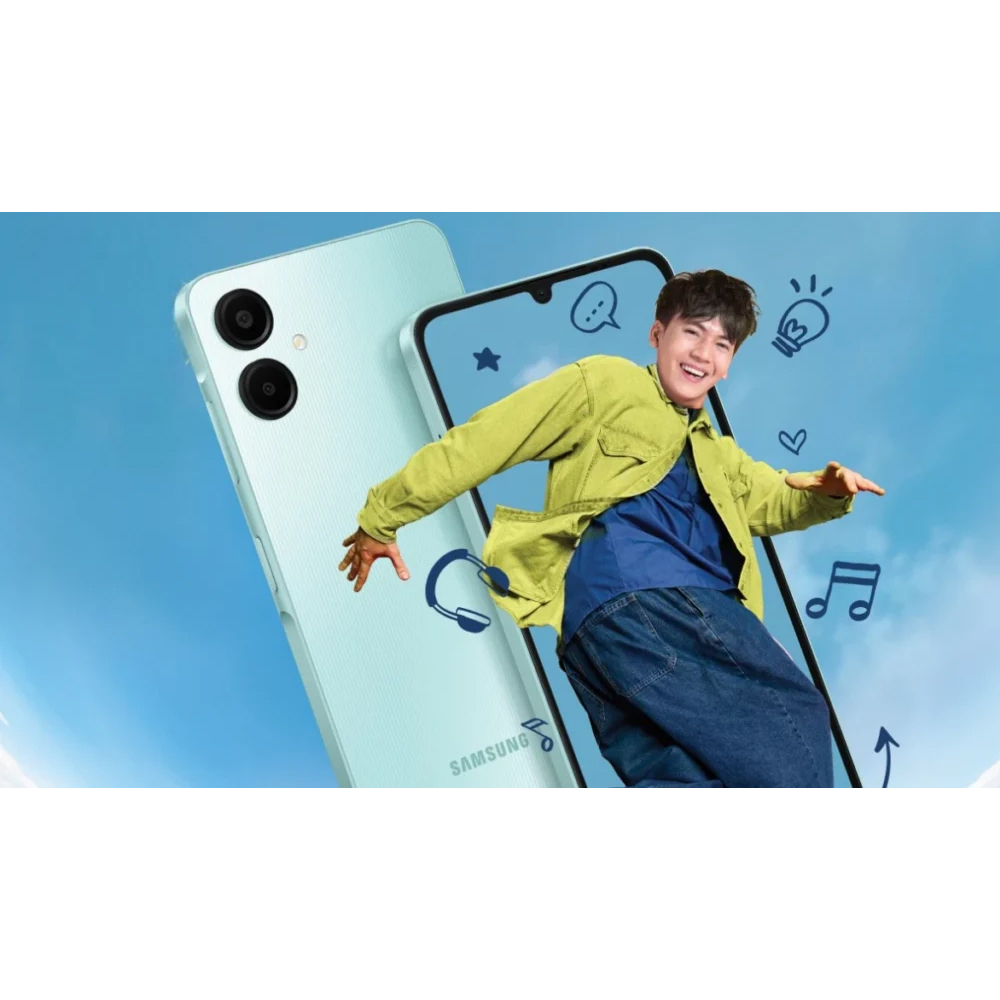 گوشی موبایل سامسونگ مدل Galaxy A06 5G دو سیم کارت 128 گیگابایت و رم 4 گیگابایت به همراه شارژر 25 وات سامسونگ