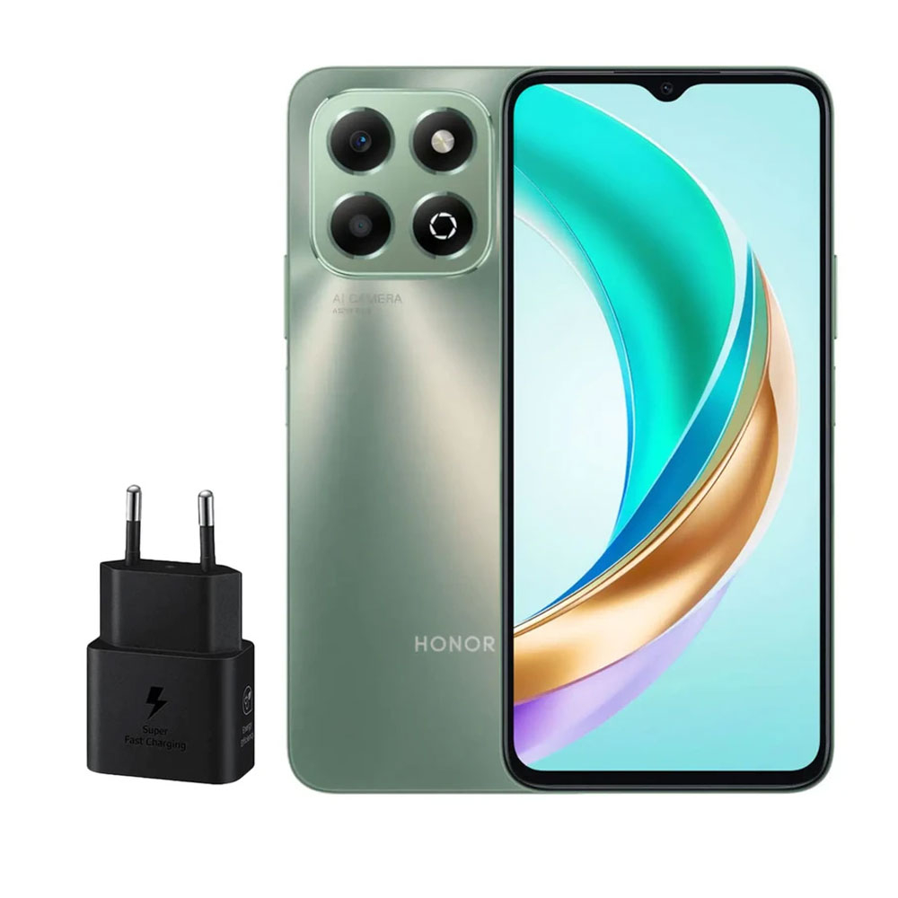 گوشی موبایل آنر مدل X6b دو سیم کارت ظرفیت 128 گیگابایت و رم 6 گیگابایت - به همراه شارژر 25 وات