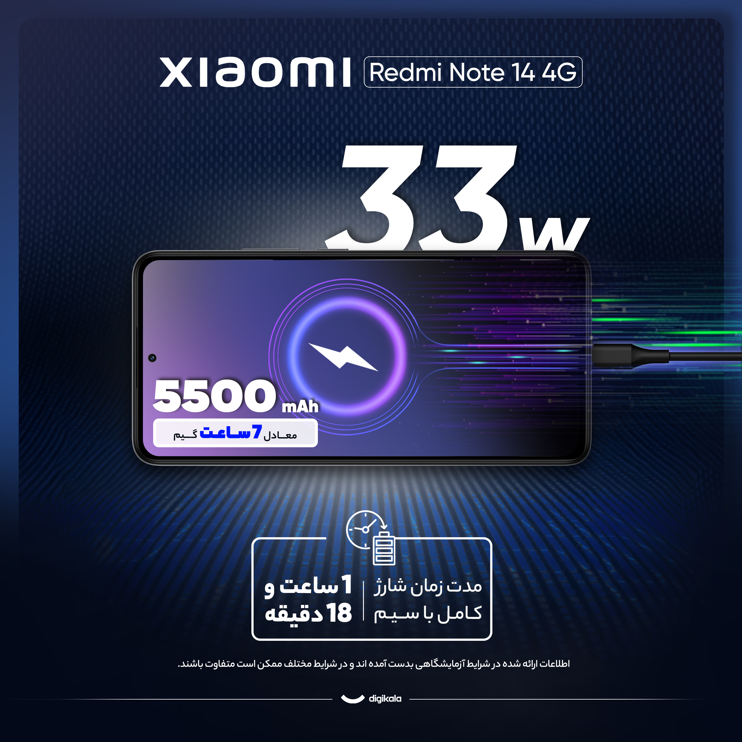 گوشی شیائومی Redmi Note 14 4G دو سیم کارت 256 گیگابایت و رم 8 گیگابایت - به همراه یک عدد قاب، محافظ صفحه نمایش و محافظ لنز دوربین