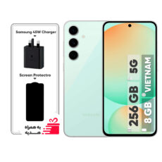 گوشی موبایل سامسونگ مدل S24 FE دو سیم کارت ظرفیت 256 گیگابایت و رم 8 گیگابایت – ویتنام – به همراه هدیه شارژر 45 واتی سامسونگ همراه با کابل تبدیل USB-C به طول 1.8 متر و محافظ صفحه نمایش