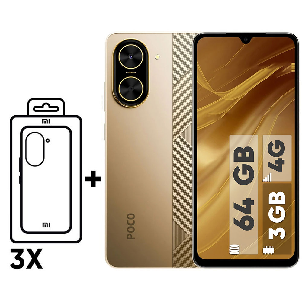 گوشی موبایل شیائومی مدل Poco C71 دو سیم کارت ظرفیت 64 گیگابایت و رم 3 گیگابایت - به همراه سه عدد قاب