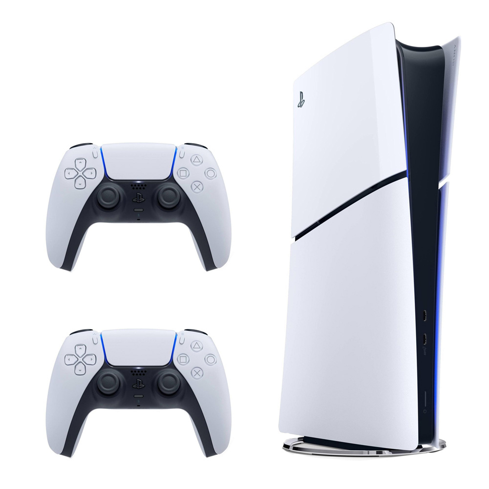 کنسول بازی سونی مدل PlayStation 5 Slim Digital Edition ظرفیت 825 گیگابایت ریجن CFI-2116 اروپا به همراه دسته اضافی