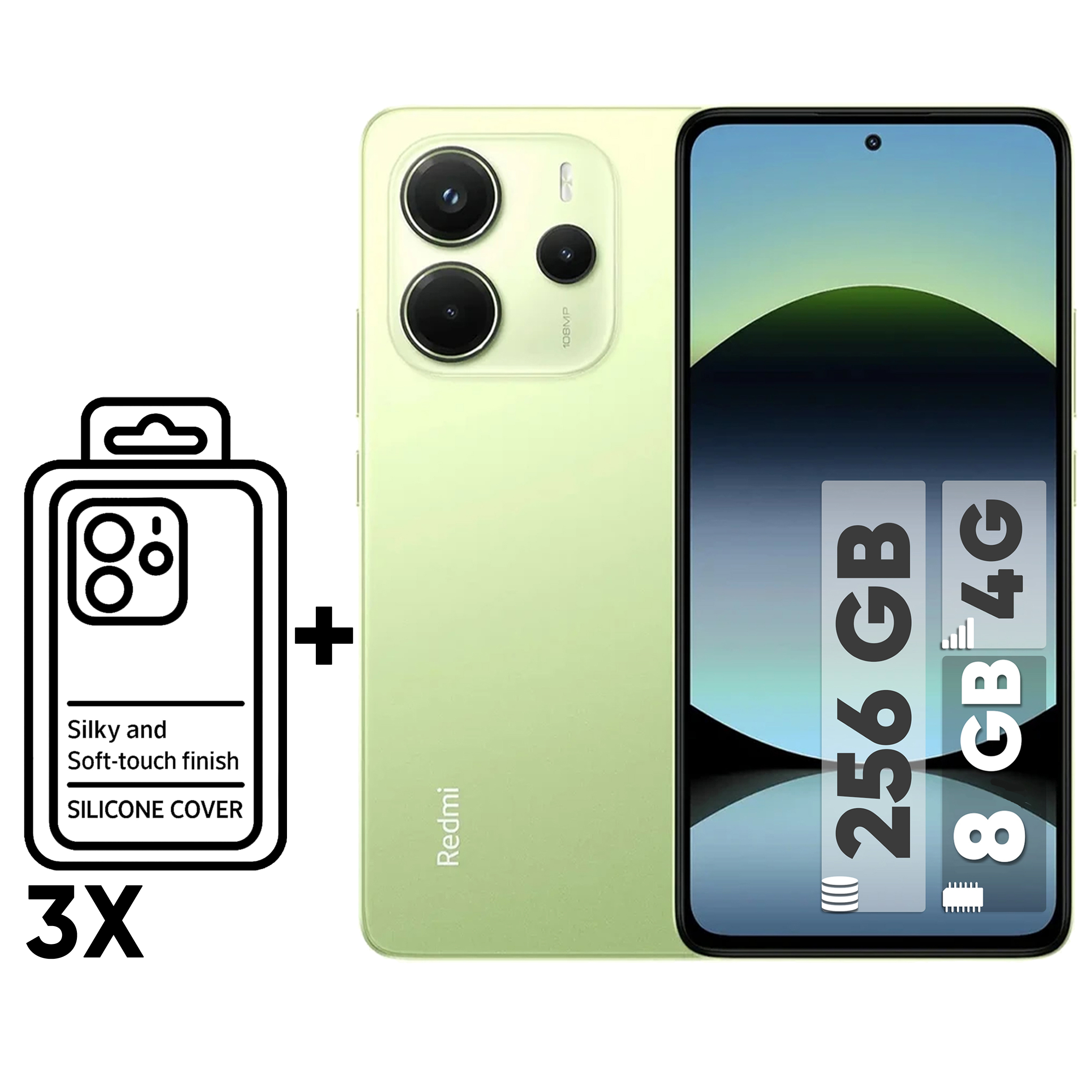 گوشی موبایل شیائومی مدل Redmi Note 14 4G دو سیم کارت ظرفیت 256 گیگابایت و رم 8 گیگابایت - به همراه سه عدد قاب