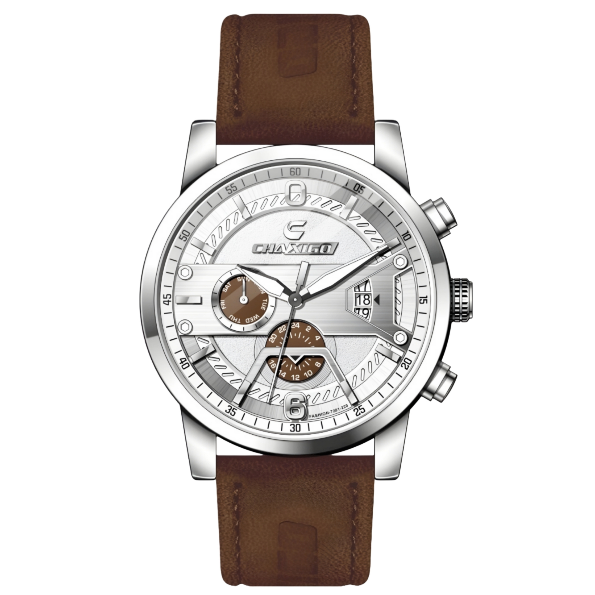 ساعت مچی عقربه‌ای کوارتز مردانه چاکسیگو مدل اسپرت کلاسیک تک موتوره بند چرم کد ۱