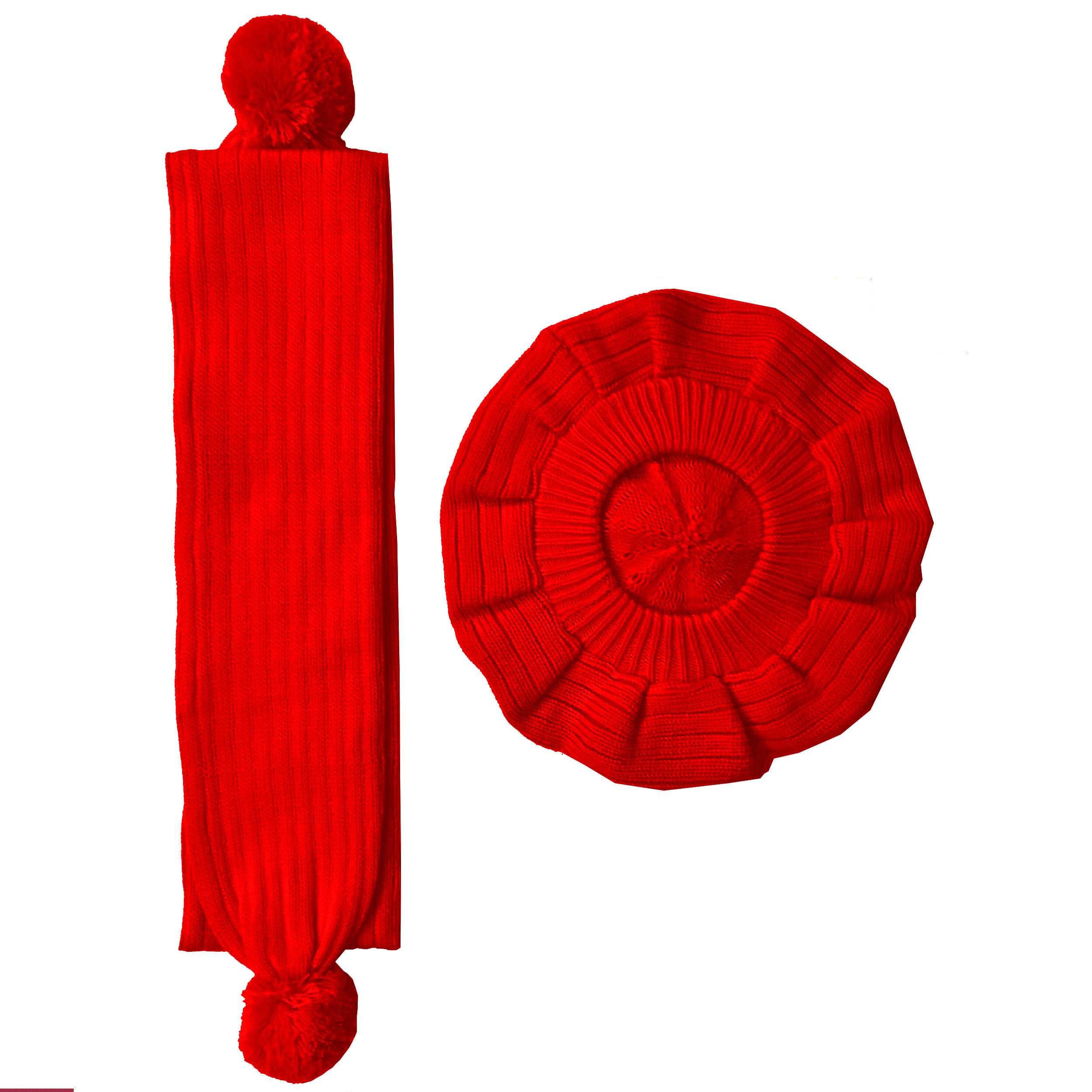 ست کلاه و شال گردن بافتنی مدل M