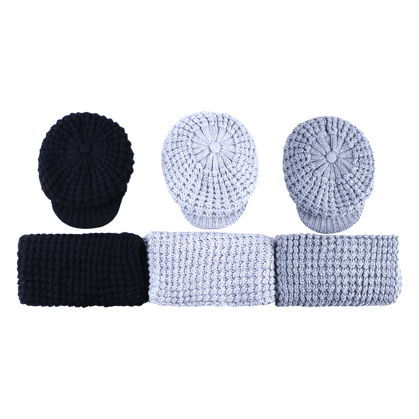 ست کلاه و شال گردن بافتنی سام کد 522