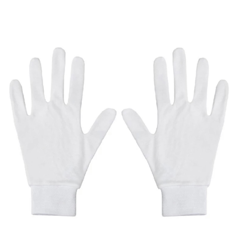 دستکش طاها طب مدل  نخی مچ دار کد 5291-2 بسته 6 عددی