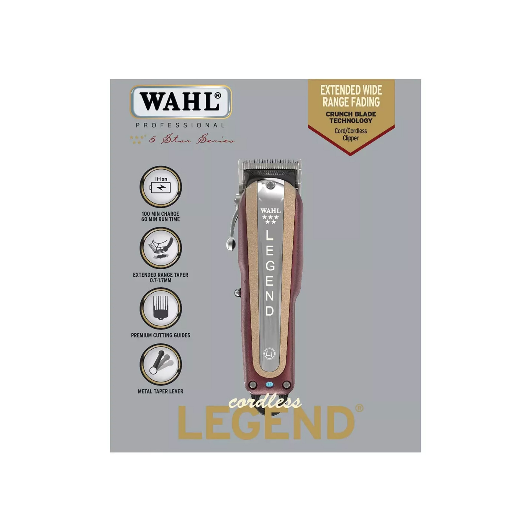 ماشین اصلاح موی سروصورت وال پروفشنال مدل CORDLESS LEGEND LI