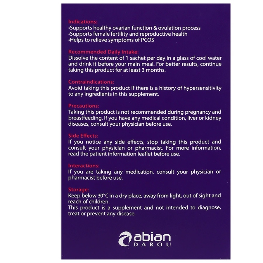 ساشه اکتی اید بانوان ابیان دارو - بسته ۱۵ عددی