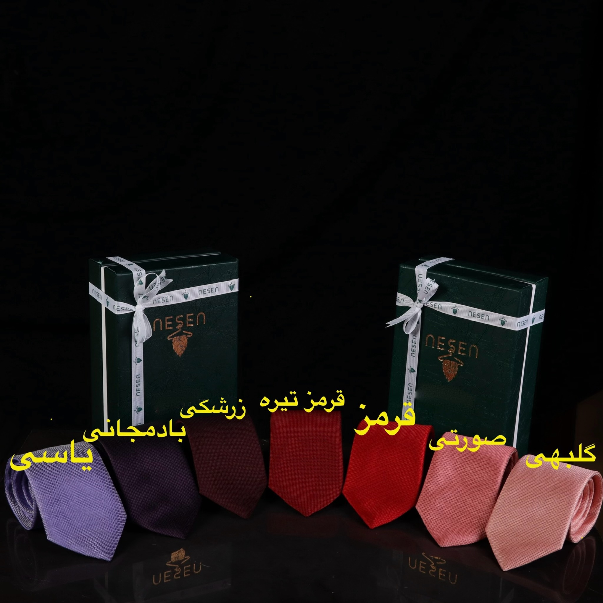 ست کراوات و دستمال جیب مردانه نسن طرح آکسفورد مدل PL1