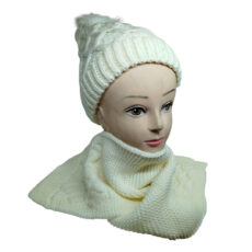 ست کلاه و شال گردن بافتنی مدل MR