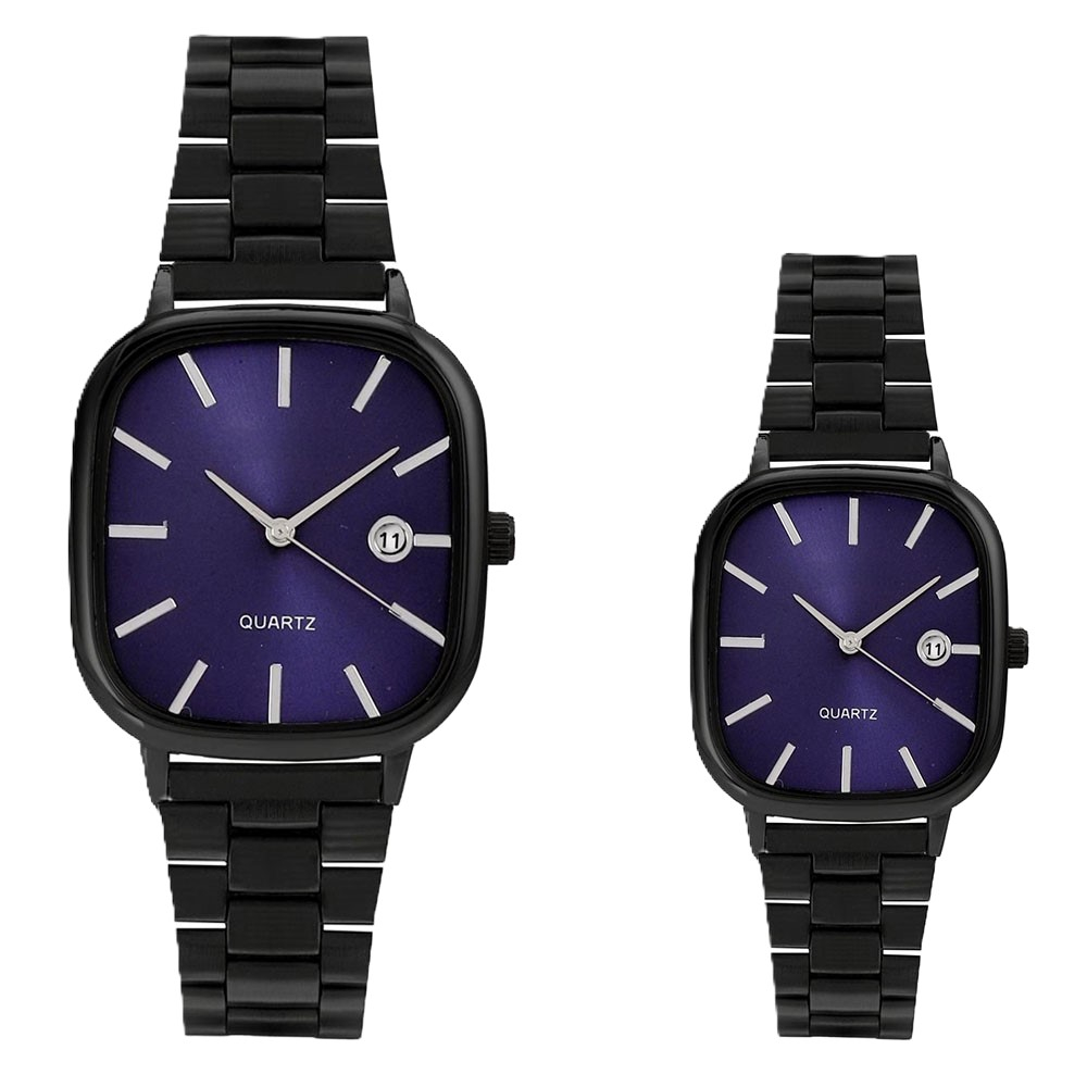 ست ساعت مچی عقربه‌ای زنانه و مردانه مدل کلاسیک کد BK/BE