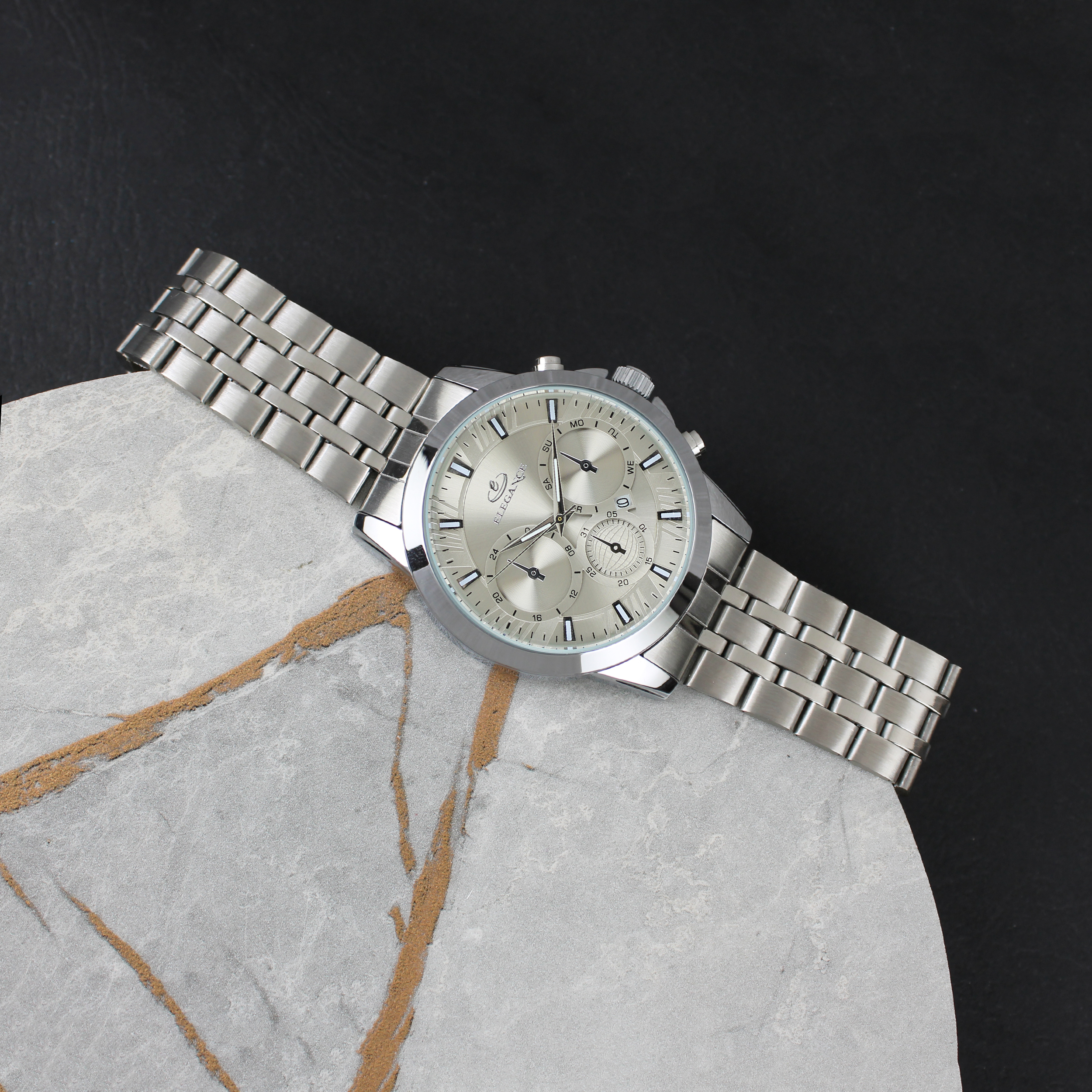 ساعت مچی عقربه‌ای کوارتز مردانه الگانس مدل EMSNJ7430