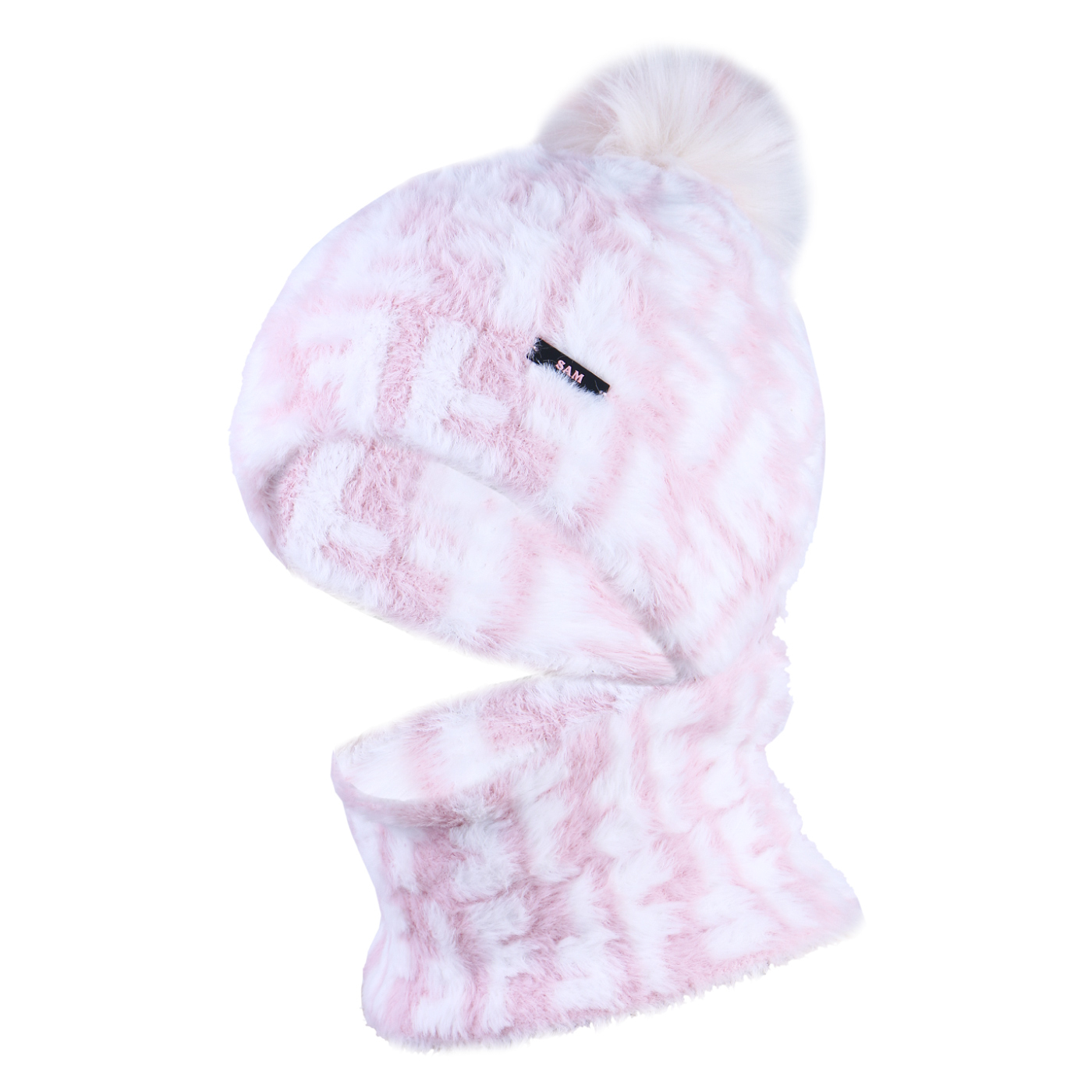 ست کلاه و شال گردن مدل لبه برگرد داخل خز کد 565