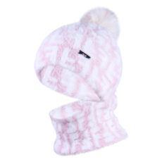 ست کلاه و شال گردن  مدل لبه برگرد داخل خز کد 565