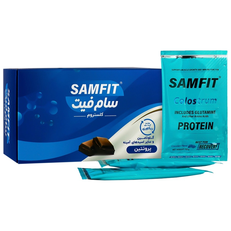 ساشه کلستروم با طعم شکلات سام فیت - بسته 15 عددی