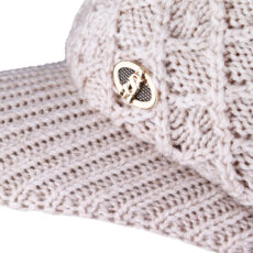 کلاه و شال گردن و ساق دست بافتنی سام مدل نقابدار رو باز کد 532