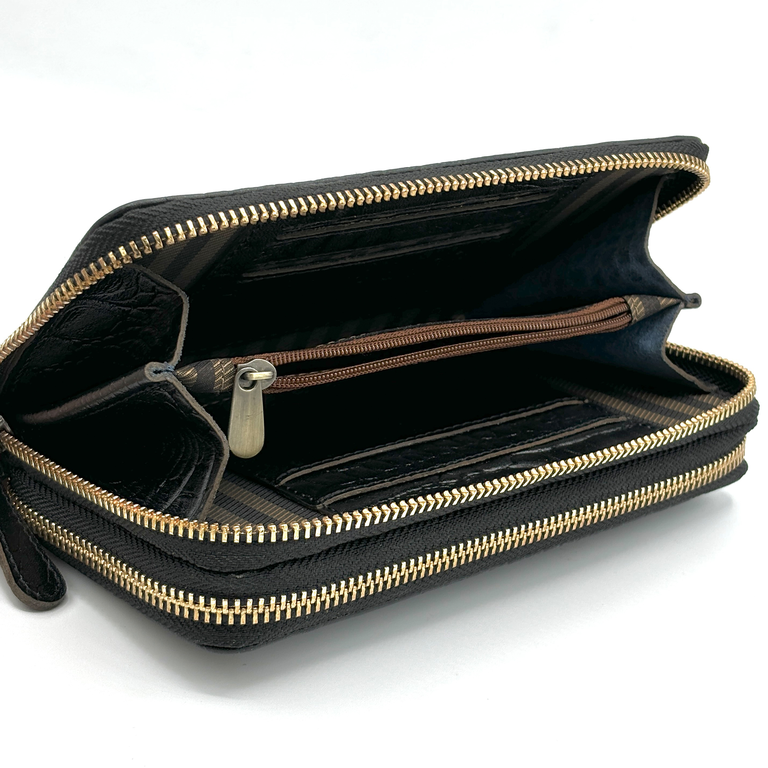 کیف پول چرم آسو مدل کروکو دوزیپ