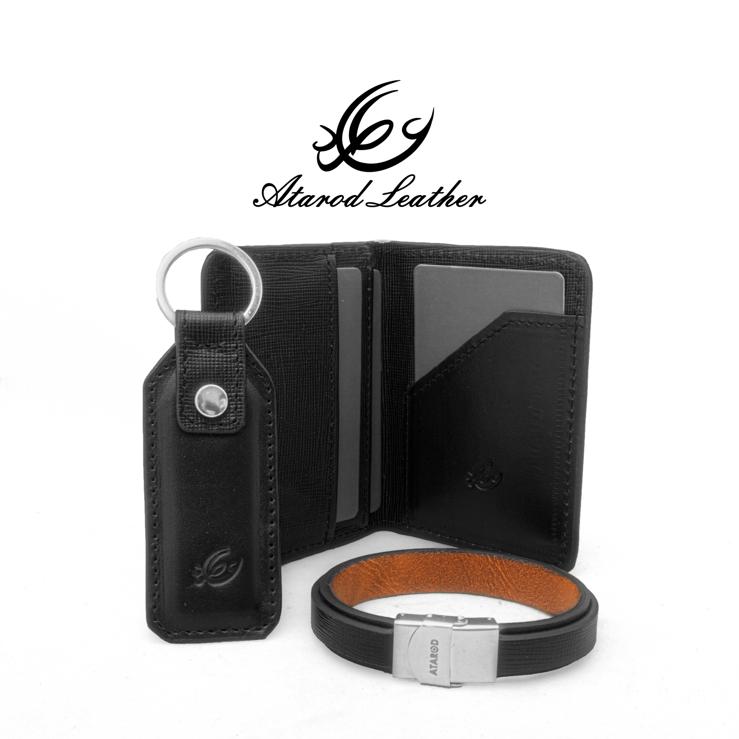 ست هدیه مردانه چرم عطارد مدل چرم طبیعی کد A92